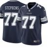 Navy Larry Stephens Cowboys #77 Stitched American Football Jersey Custom Sewn-on Patches Mens Womens Youth