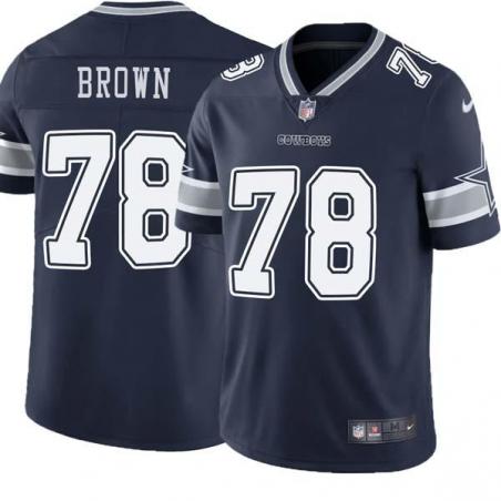 Navy Charles Brown Cowboys #78 Stitched American Football Jersey Custom Sewn-on Patches Mens Womens Youth