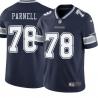 Navy Jermey Parnell Cowboys #78 Stitched American Football Jersey Custom Sewn-on Patches Mens Womens Youth