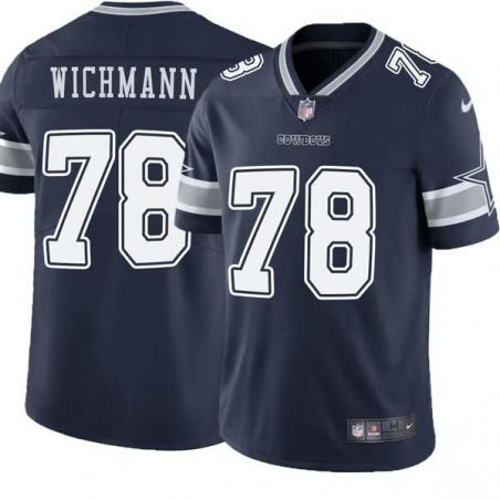 Navy Cody Wichmann Cowboys #78 Stitched American Football Jersey Custom Sewn-on Patches Mens Womens Youth