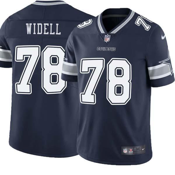 Navy Dave Widell Cowboys #78 Stitched American Football Jersey Custom Sewn-on Patches Mens Womens Youth