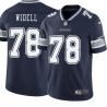 Navy Dave Widell Cowboys #78 Stitched American Football Jersey Custom Sewn-on Patches Mens Womens Youth