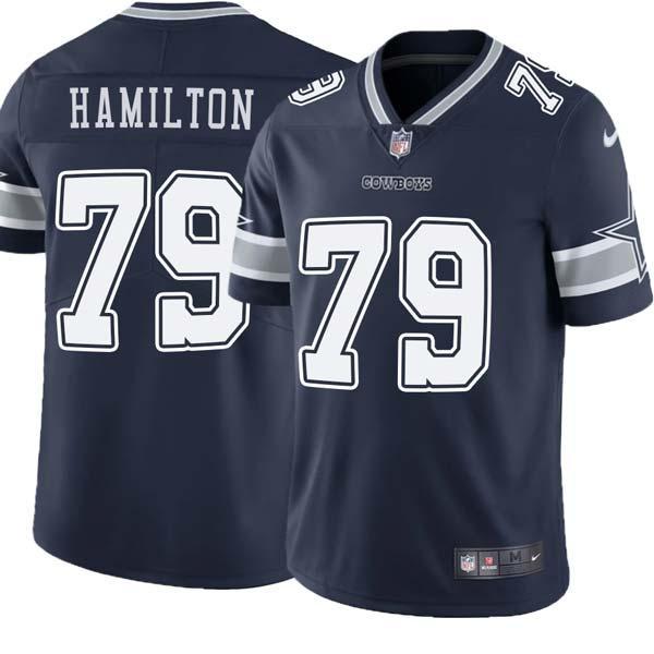 Navy Justin Hamilton Cowboys #79 Stitched American Football Jersey Custom Sewn-on Patches Mens Womens Youth
