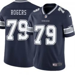 Navy Jacob Rogers Cowboys #79 Stitched American Football Jersey Custom Sewn-on Patches Mens Womens Youth