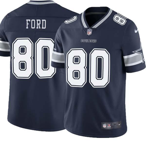 Navy Bernard Ford Cowboys #80 Stitched American Football Jersey Custom Sewn-on Patches Mens Womens Youth
