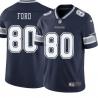 Navy Bernard Ford Cowboys #80 Stitched American Football Jersey Custom Sewn-on Patches Mens Womens Youth