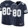 Navy Everett Gay Cowboys #80 Stitched American Football Jersey Custom Sewn-on Patches Mens Womens Youth