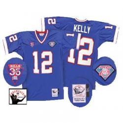 Jim Kelly Buffalo Football Jersey - Buffalo #12 Football Jersey(Blue Throwback)