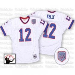 Jim Kelly Buffalo Football Jersey - Buffalo #12 Football Jersey(White Throwback)