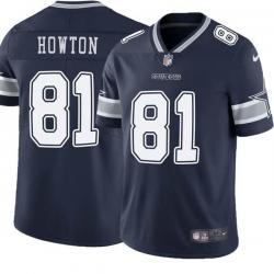 Navy Billy Howton Cowboys #81 Stitched American Football Jersey Custom Sewn-on Patches Mens Womens Youth
