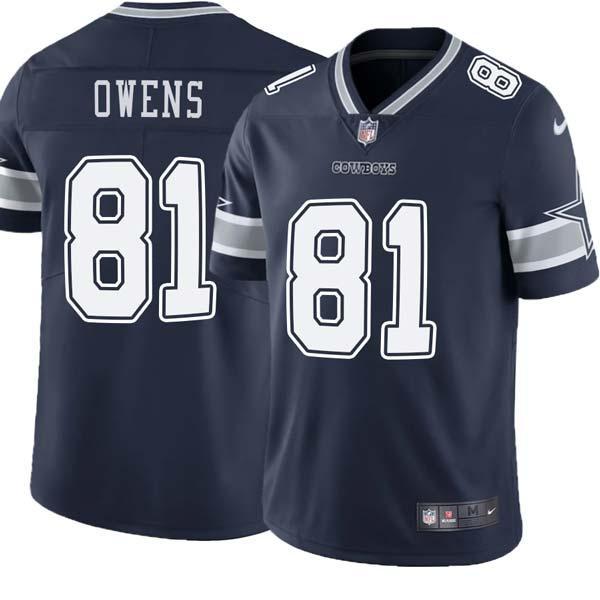 Navy Terrell Owens Cowboys #81 Stitched American Football Jersey Custom Sewn-on Patches Mens Womens Youth