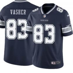 Navy T.J. Vasher Cowboys #83 Stitched American Football Jersey Custom Sewn-on Patches Mens Womens Youth