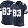 Navy Kendell Watkins Cowboys #83 Stitched American Football Jersey Custom Sewn-on Patches Mens Womens Youth