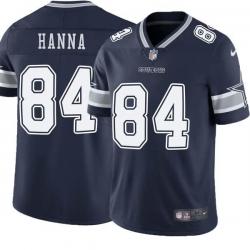 Navy James Hanna Cowboys #84 Stitched American Football Jersey Custom Sewn-on Patches Mens Womens Youth