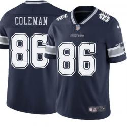 Navy Ralph Coleman Cowboys #86 Stitched American Football Jersey Custom Sewn-on Patches Mens Womens Youth