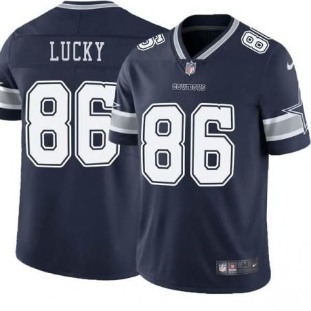 Navy Mike Lucky Cowboys #86 Stitched American Football Jersey Custom Sewn-on Patches Mens Womens Youth