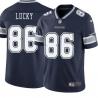 Navy Mike Lucky Cowboys #86 Stitched American Football Jersey Custom Sewn-on Patches Mens Womens Youth