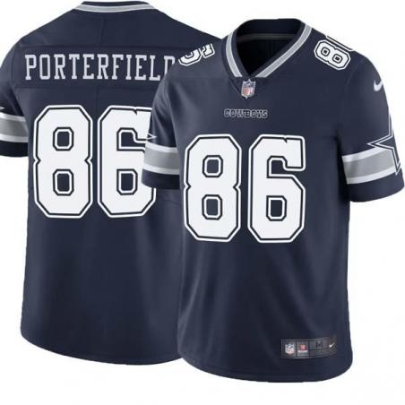 Navy Garry Porterfield Cowboys #86 Stitched American Football Jersey Custom Sewn-on Patches Mens Womens Youth