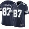 Navy Alfredo Roberts Cowboys #87 Stitched American Football Jersey Custom Sewn-on Patches Mens Womens Youth