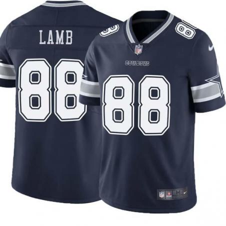Navy CeeDee Lamb Cowboys #88 Stitched American Football Jersey Custom Sewn-on Patches Mens Womens Youth
