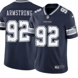 Navy Dorance Armstrong Jr. Cowboys #92 Stitched American Football Jersey Custom Sewn-on Patches Mens Womens Youth