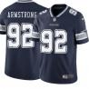 Navy Dorance Armstrong Jr. Cowboys #92 Stitched American Football Jersey Custom Sewn-on Patches Mens Womens Youth