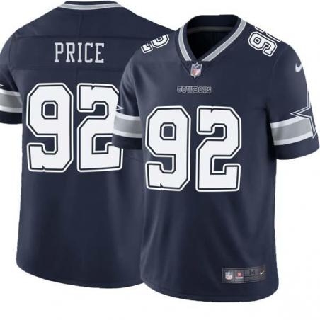 Navy Brian Price Cowboys #92 Stitched American Football Jersey Custom Sewn-on Patches Mens Womens Youth