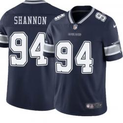 Navy Randy Shannon Cowboys #94 Stitched American Football Jersey Custom Sewn-on Patches Mens Womens Youth