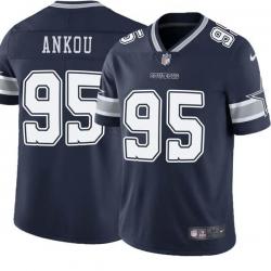 Navy Eli Ankou Cowboys #95 Stitched American Football Jersey Custom Sewn-on Patches Mens Womens Youth