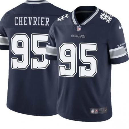 Navy Randy Chevrier Cowboys #95 Stitched American Football Jersey Custom Sewn-on Patches Mens Womens Youth
