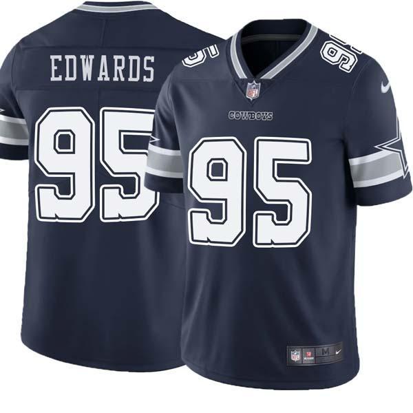 Navy Lavar Edwards Cowboys #95 Stitched American Football Jersey Custom Sewn-on Patches Mens Womens Youth