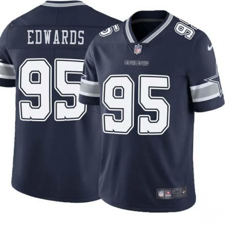 Navy Lavar Edwards Cowboys #95 Stitched American Football Jersey Custom Sewn-on Patches Mens Womens Youth