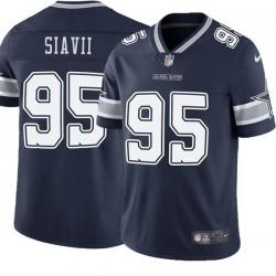 Navy Junior Siavii Cowboys #95 Stitched American Football Jersey Custom Sewn-on Patches Mens Womens Youth