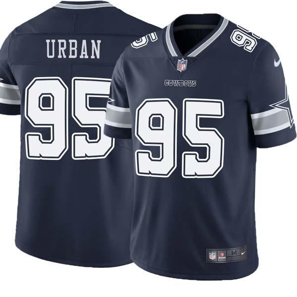 Navy Brent Urban Cowboys #95 Stitched American Football Jersey Custom Sewn-on Patches Mens Womens Youth