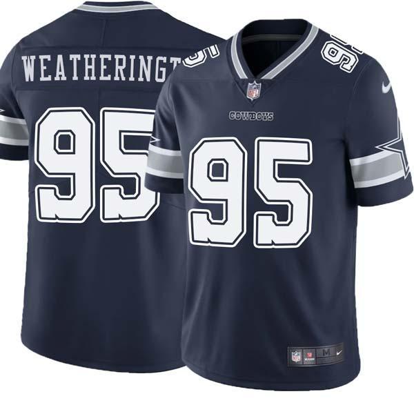 Navy Colston Weatherington Cowboys #95 Stitched American Football Jersey Custom Sewn-on Patches Mens Womens Youth