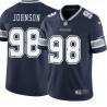 Navy Curtis Johnson Cowboys #98 Stitched American Football Jersey Custom Sewn-on Patches Mens Womens Youth