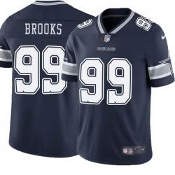 Navy Kevin Brooks Cowboys #99 Stitched American Football Jersey Custom Sewn-on Patches Mens Womens Youth