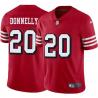 Red Throwback George Donnelly 49ers Jersey Custom Sewn-on Patches Mens Womens Youth
