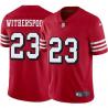 Red Throwback Ahkello Witherspoon 49ers Jersey Custom Sewn-on Patches Mens Womens Youth