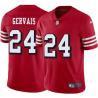Red Throwback Rick Gervais 49ers Jersey Custom Sewn-on Patches Mens Womens Youth