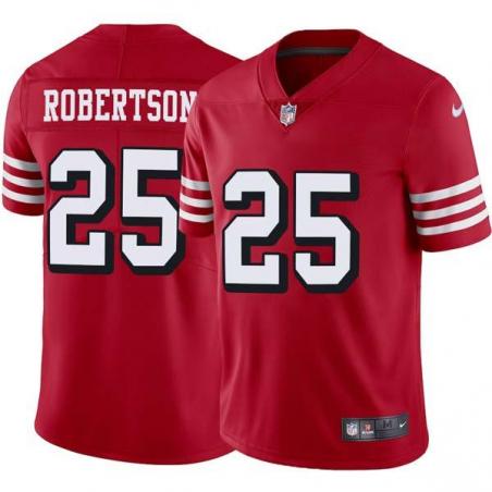 Red Throwback Jamal Robertson 49ers Jersey Custom Sewn-on Patches Mens Womens Youth