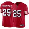 Red Throwback Jamal Robertson 49ers Jersey Custom Sewn-on Patches Mens Womens Youth