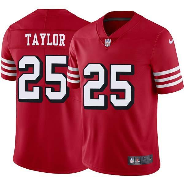 Red Throwback Rosey Taylor 49ers Jersey Custom Sewn-on Patches Mens Womens Youth