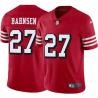 Red Throwback Ken Bahnsen 49ers Jersey Custom Sewn-on Patches Mens Womens Youth