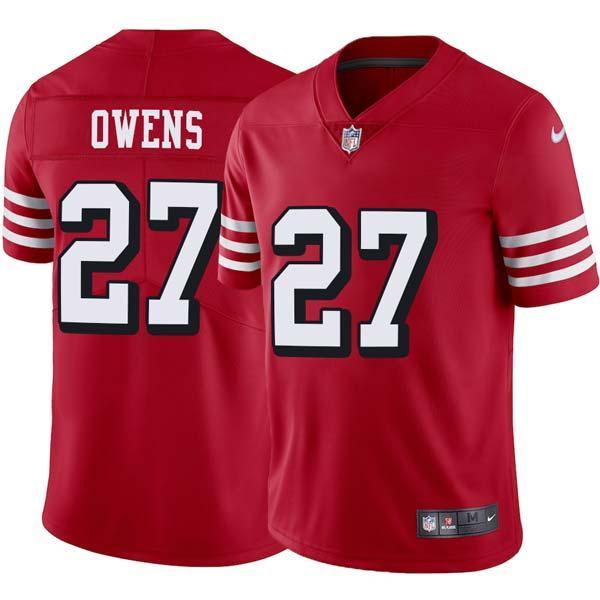 Red Throwback R.C. Owens 49ers Jersey Custom Sewn-on Patches Mens Womens Youth