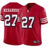 Red Throwback Mike Richardson 49ers Jersey Custom Sewn-on Patches Mens Womens Youth