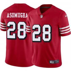 Red Throwback Nnamdi Asomugha 49ers Jersey Custom Sewn-on Patches Mens Womens Youth
