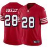 Red Throwback Curtis Buckley 49ers Jersey Custom Sewn-on Patches Mens Womens Youth