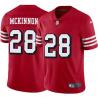 Red Throwback Jerick McKinnon 49ers Jersey Custom Sewn-on Patches Mens Womens Youth