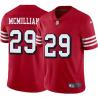 Red Throwback Mark McMillian 49ers Jersey Custom Sewn-on Patches Mens Womens Youth